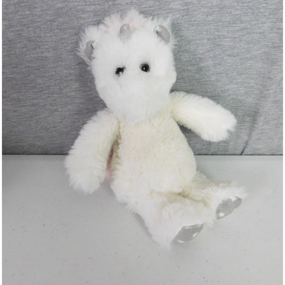 Worlds Softest Plush Unicorn Horse White Silver Horn Pink Tail 2021 7 inch - Picture 2 of 7